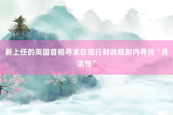 新上任的英国首相寻求在现行财政规则内寻找“灵活性”