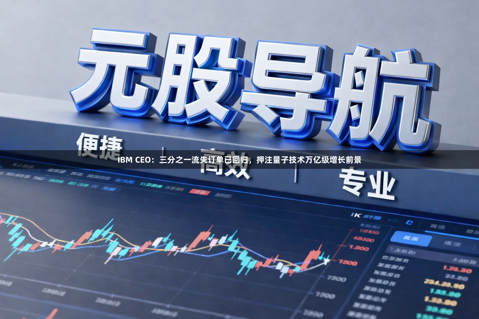 IBM CEO：三分之一流失订单已回归，押注量子技术万亿级增长前景