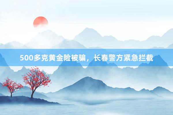 500多克黄金险被骗，长春警方紧急拦截