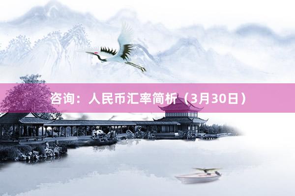 咨询：人民币汇率简析（3月30日）