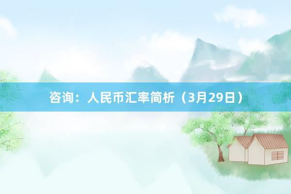 咨询：人民币汇率简析（3月29日）