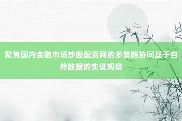 聚焦国内金融市场炒股配资网的多策略协同基于自然数据的实证观察
