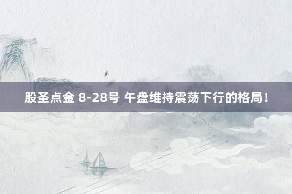 股圣点金 8-28号 午盘维持震荡下行的格局！
