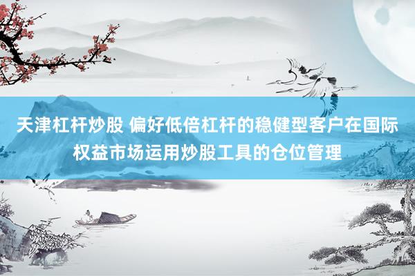 天津杠杆炒股 偏好低倍杠杆的稳健型客户在国际权益市场运用炒股工具的仓位管理