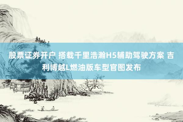 股票证券开户 搭载千里浩瀚H5辅助驾驶方案 吉利博越L燃油版车型官图发布